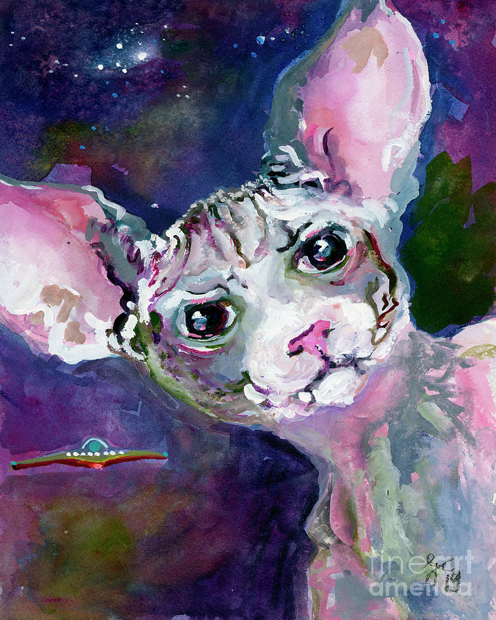 Cat Painting - Cat Portrait My Name Is Luna by Ginette Callaway