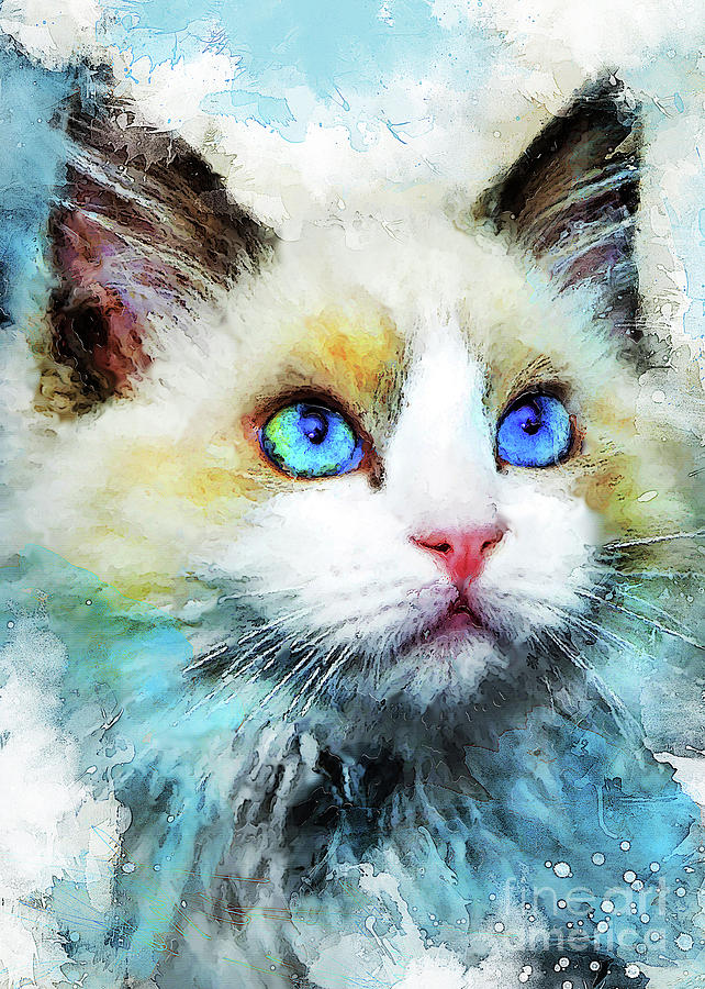 Cat Princess Digital Art by Justyna Jaszke JBJart