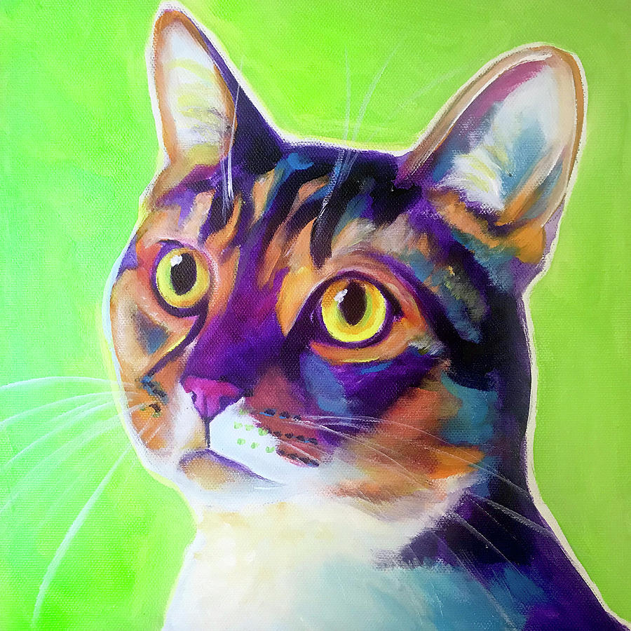 Animal Painting - Cat - Ripley by Dawgart