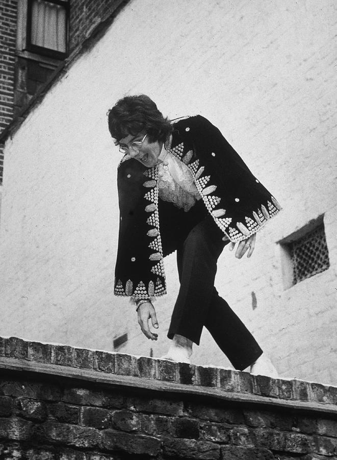 Cat Stevens Walking On Wall Photograph by Hulton Archive