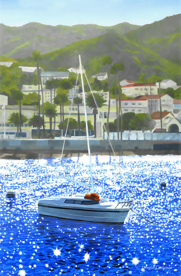 Catalina Boat Painting by Douglas Castleman
