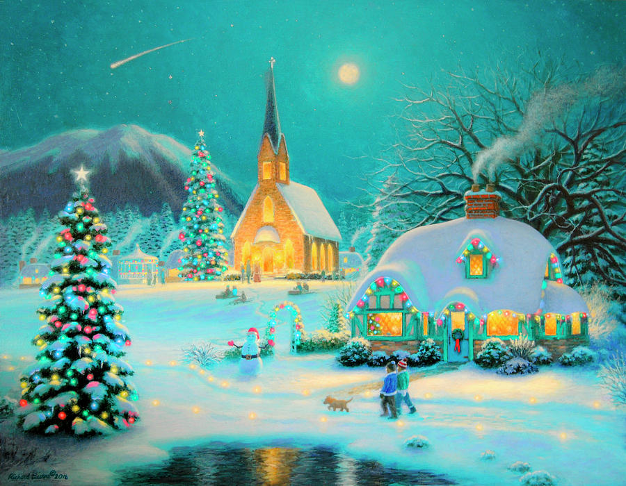 Christmas Painting - Catch A Falling Star by Richard Burns