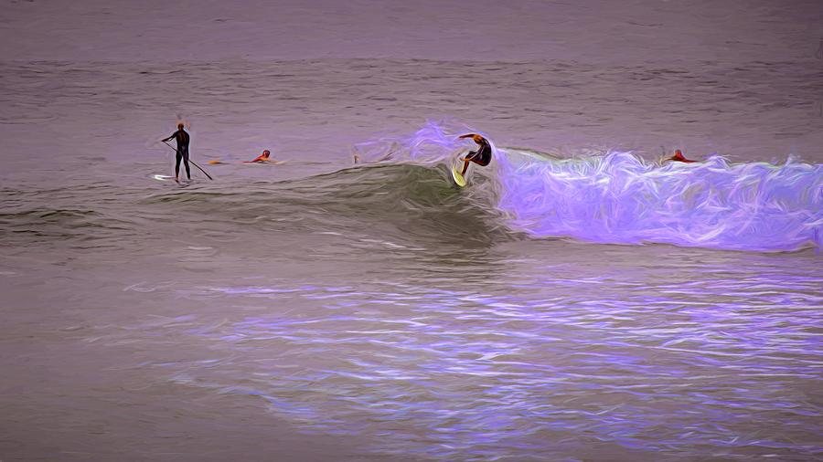Catch a Wave Huntington Beach CA Photograph by Chuck Kuhn