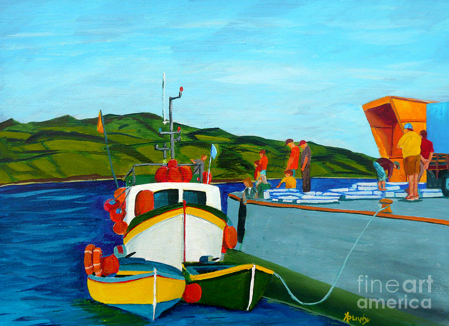 Boat Painting - Catch of the Day by Anthony Dunphy