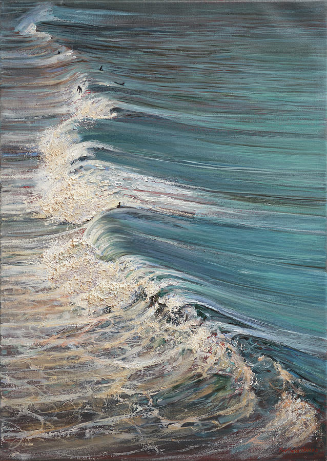 Catch The Wave Painting - Catching The Wave by Svetlana Orinko