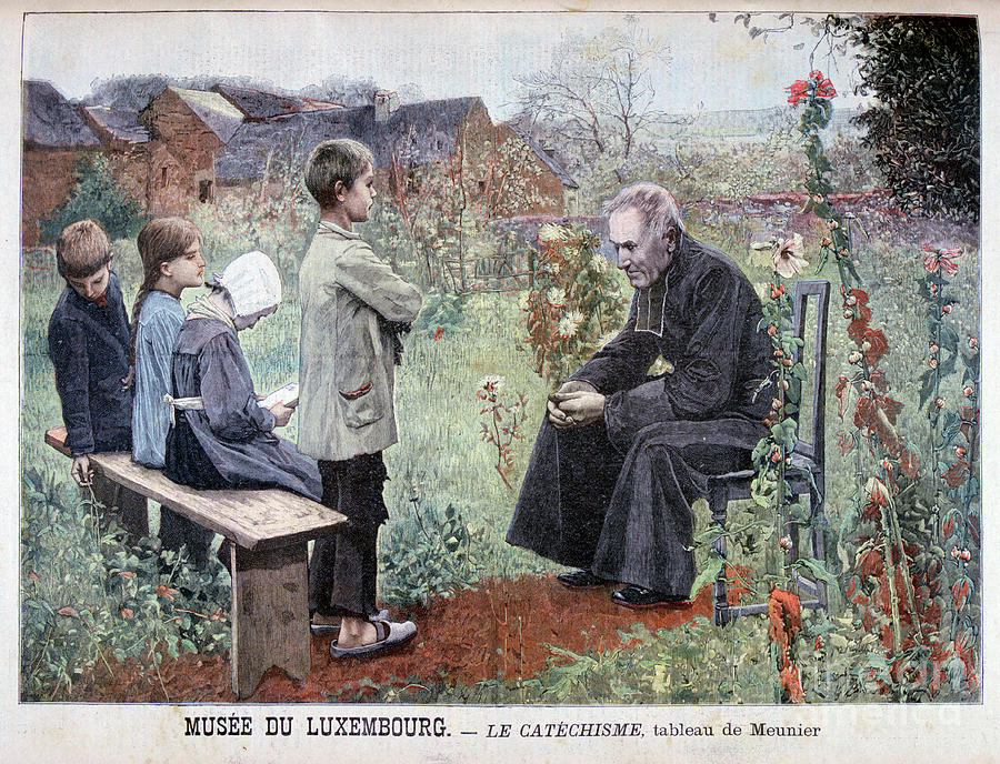 Catechism, 1898. Artist L Meunier Drawing by Print Collector