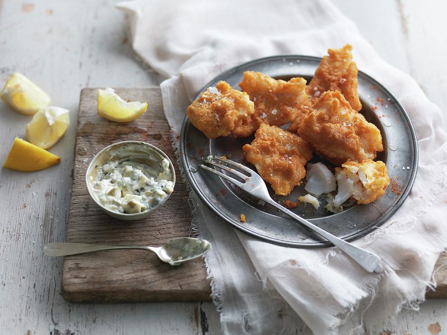 Catfish Nuggets With Tartar Sauce Photograph by Jonathan Gregson