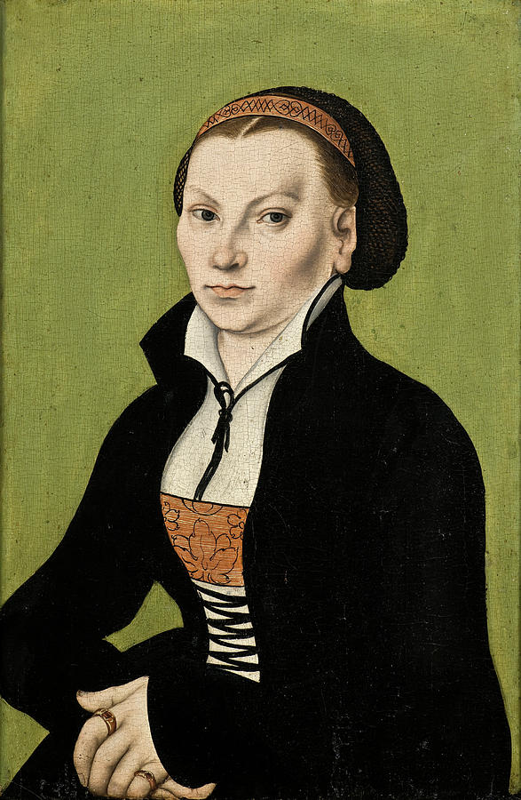 Catharina Von Bora (1499-1552) Painting by Lucas Cranach The Elder