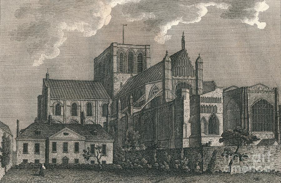 Cathedral Church Of Winchester Drawing by Print Collector