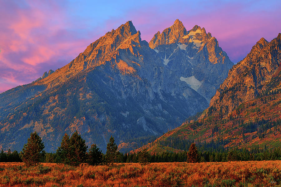 Grand Teton National Park Photograph - Cathedral Dawn by Greg Norrell