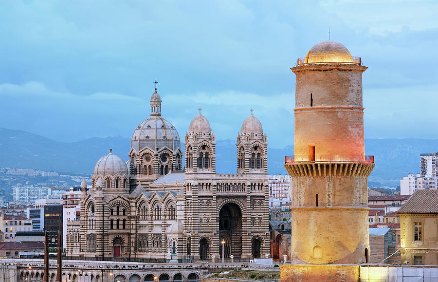 Cathedral Of La Major Of Marseille At Photograph by Guy Vanderelst