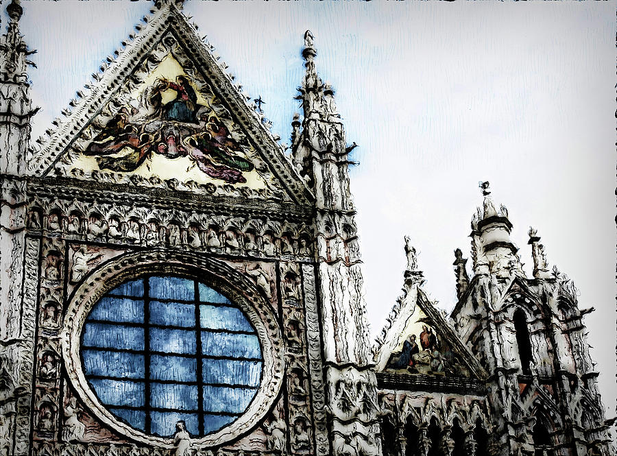 Cathedral of Santa Maria Assunta, Siena - 02 Painting by AM FineArtPrints
