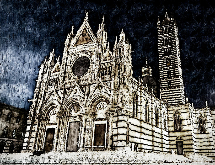 Cathedral of Santa Maria Assunta, Siena - 03 Painting by AM FineArtPrints