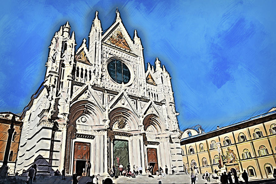 Cathedral of Santa Maria Assunta, Siena - 04 Painting by AM FineArtPrints