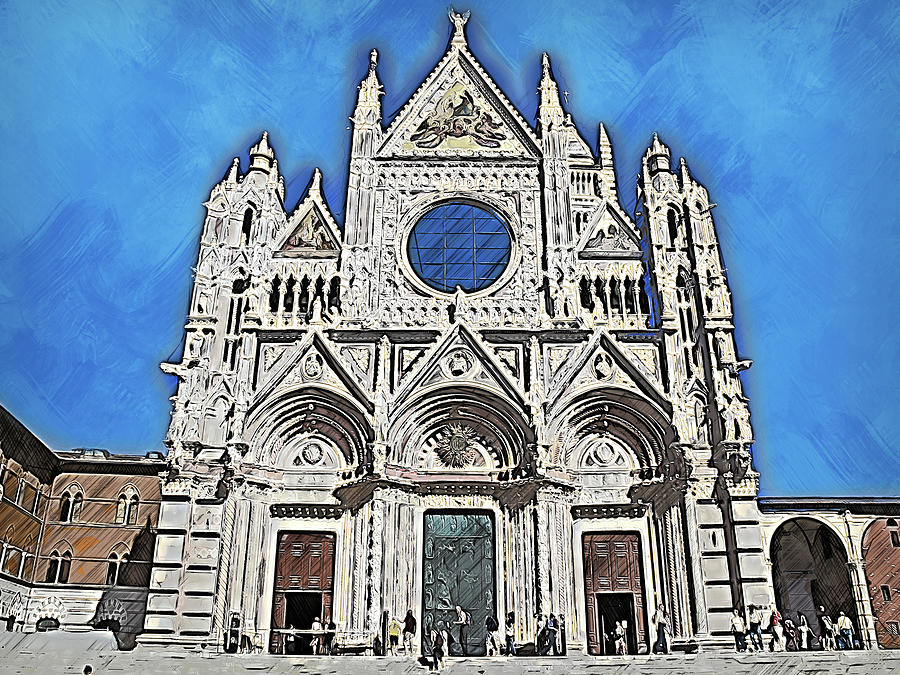 Cathedral of Santa Maria Assunta, Siena - 05 Painting by AM FineArtPrints