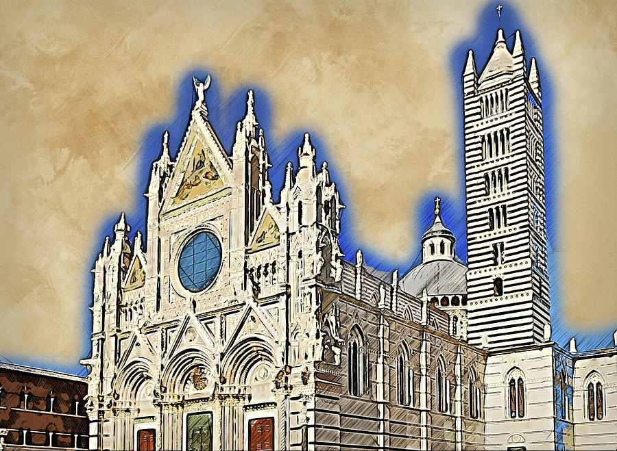 Cathedral of Santa Maria Assunta, Siena - 07 Painting by AM FineArtPrints
