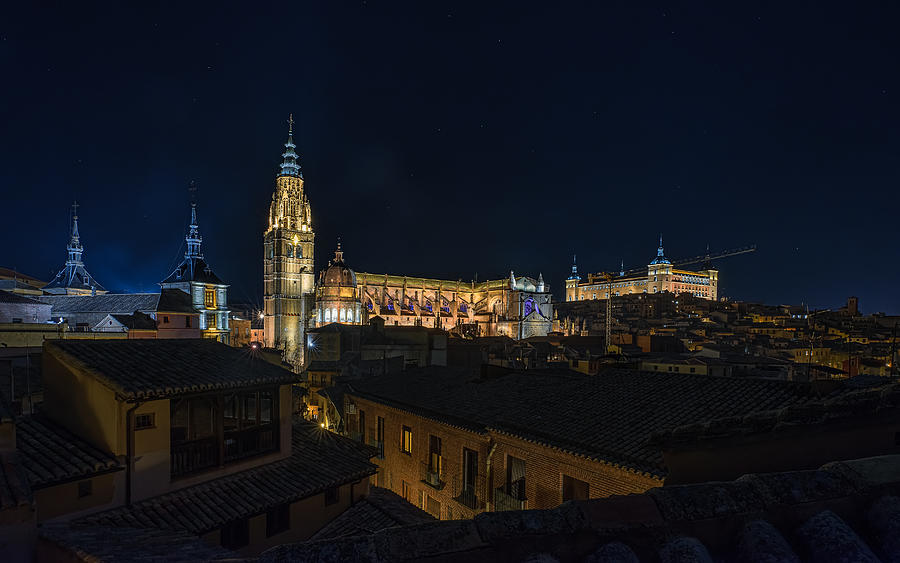Cathedral Of Toledo By Night Photograph by Francisco Crusat