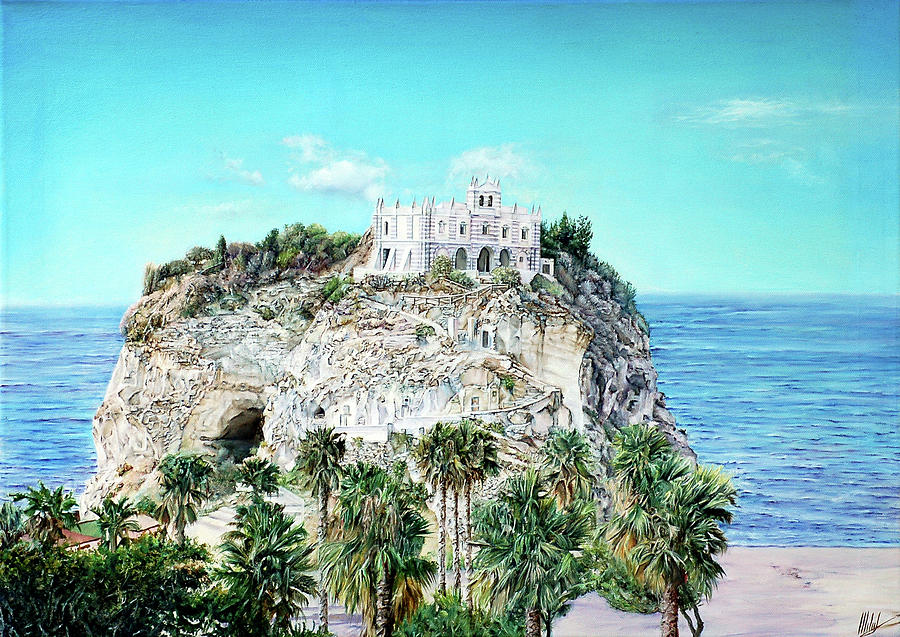 Cathedral of Tropea Painting by Michelangelo Rossi