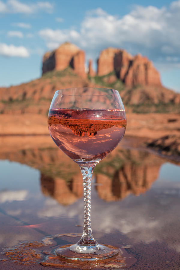 Cathedral Wine  Glass  Reflection Photograph  by Joshua Esquivel