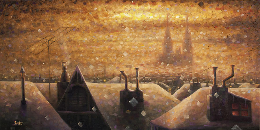 Impressionism Painting - France Cathedral 4 by Rob Buntin Impressionism Painting - France Cathedral 4 by Rob Buntin