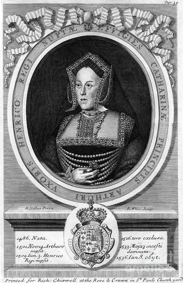 Catherine Of Aragon, First Wife Drawing by Print Collector