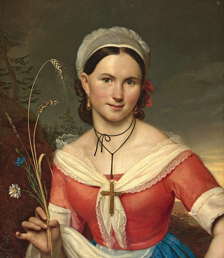 Catherine Teleshova Painting by Orest Kiprensky