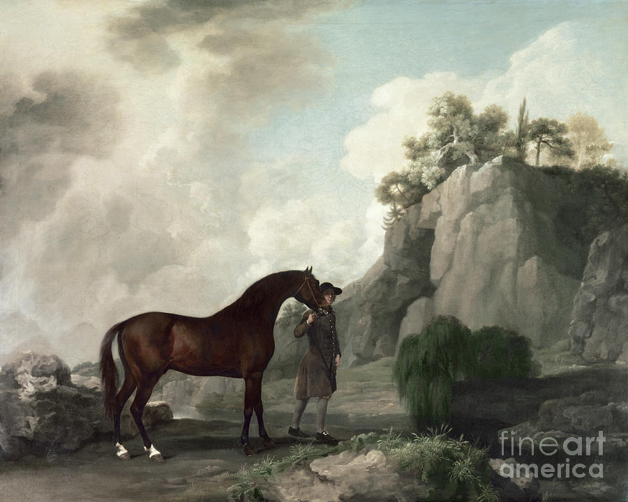Sports Painting - Cato And Groom by George Stubbs