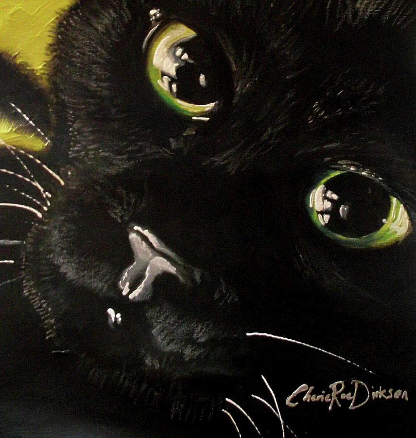 Halloween Painting - Cat?s Eyes by Cherie Roe Dirksen