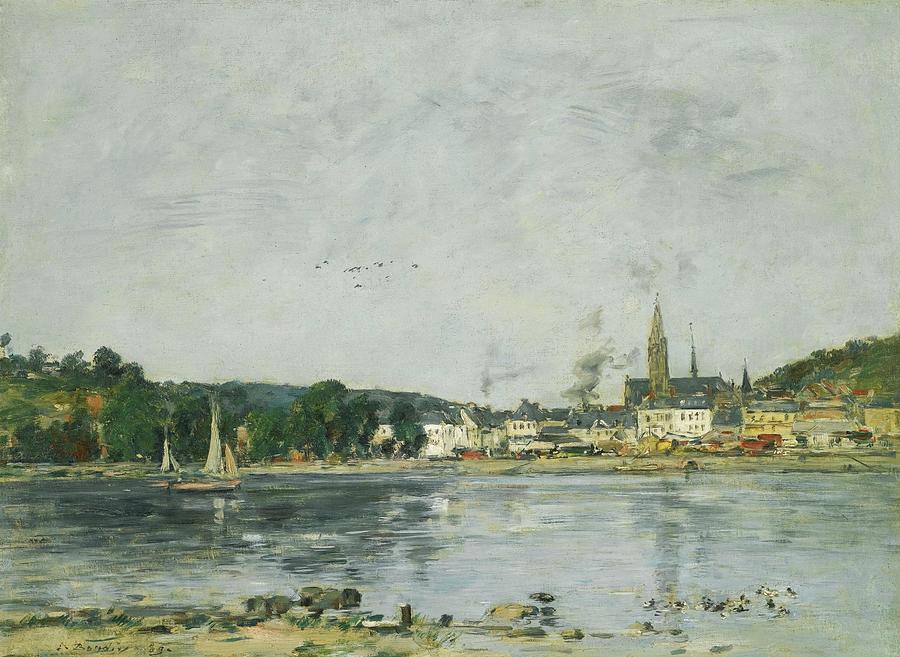 Caudebec-en-caux, The Seine Embankment, 1889 Painting