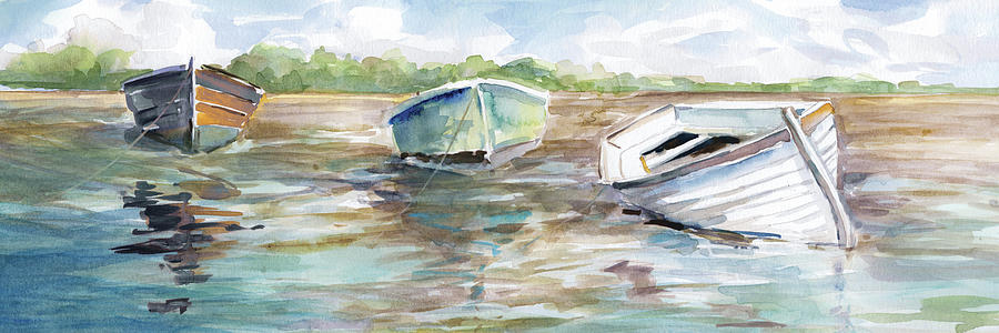 Caught At Low Tide Painting by Carol Robinson