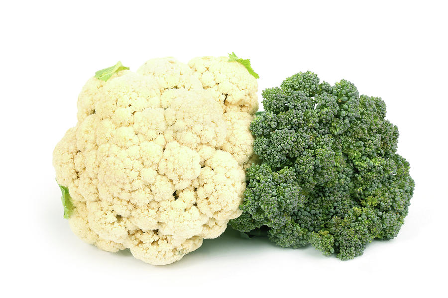Cauliflower And Broccoli Together Photograph by Marussya