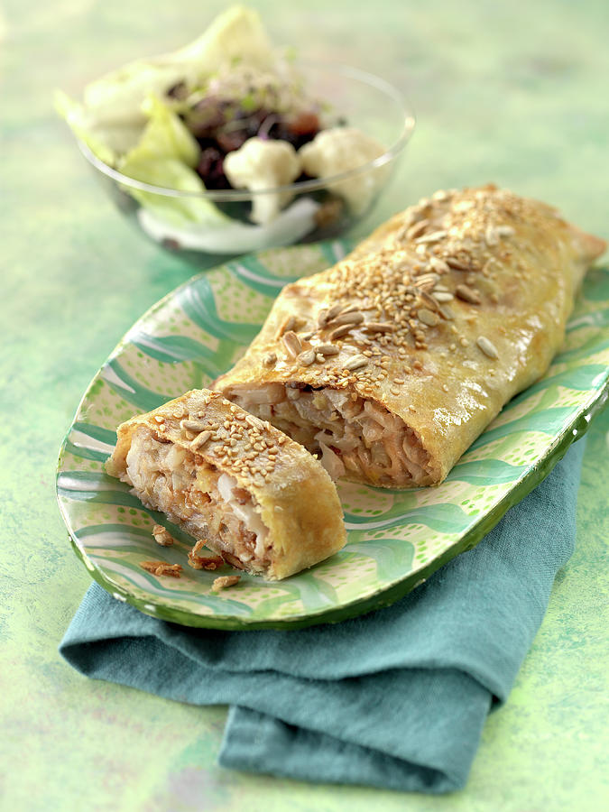 Cauliflower,grape And Cabbage Strudel Photograph by Rivire