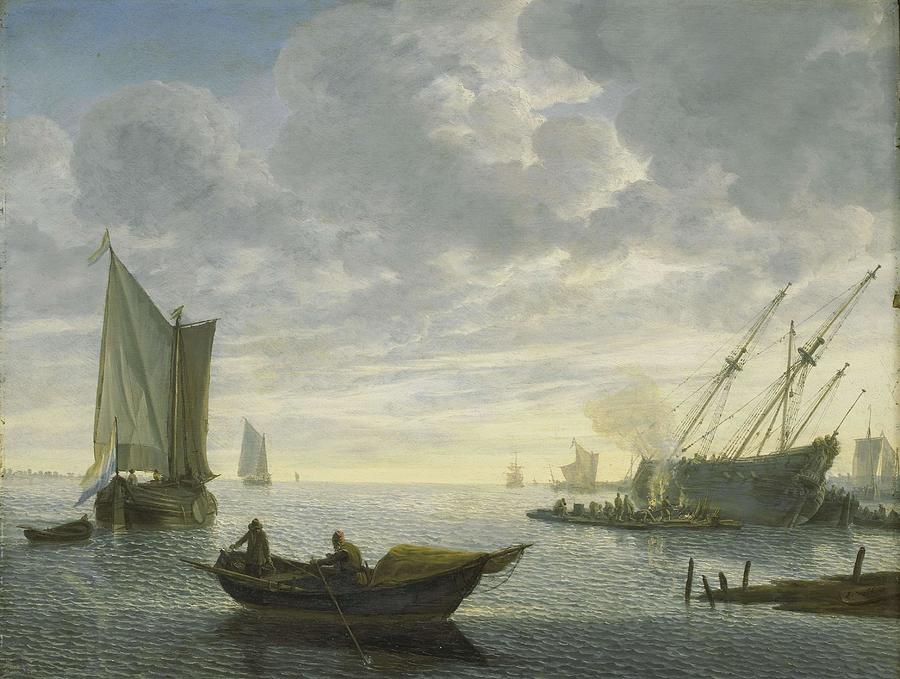 Caulking of a Vessel. Painting by Lieve Pietersz Verschuier