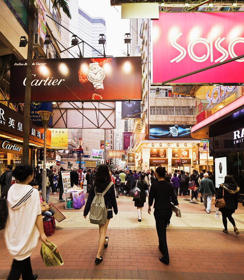 Causeway Bay, People In Russel Street Photograph by Maremagnum
