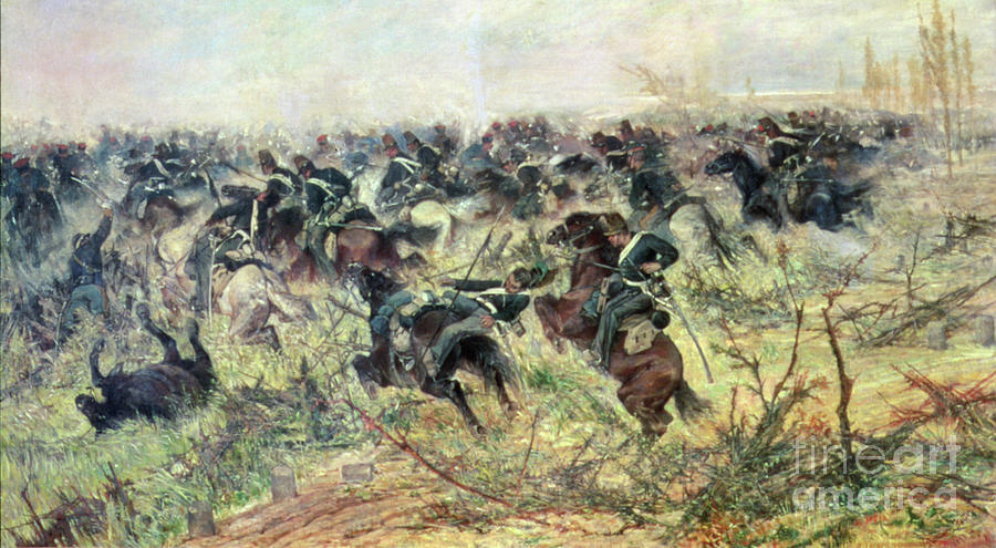 Giovanni Fattori Painting - Cavalry Charge, 1873 by Giovanni Fattori