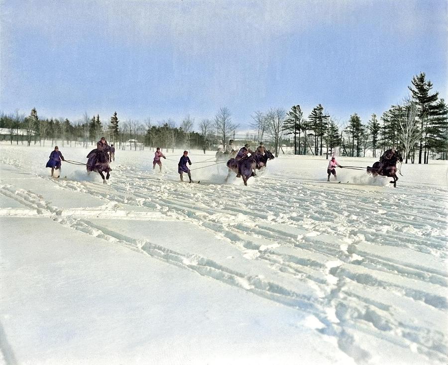 Cavalry Training, Ft. Ethan Allen Colorized By Ahmet Asar Painting