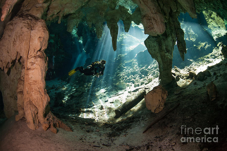 Cave Diving In Cenote Photograph by Marcus Bay - Pixels