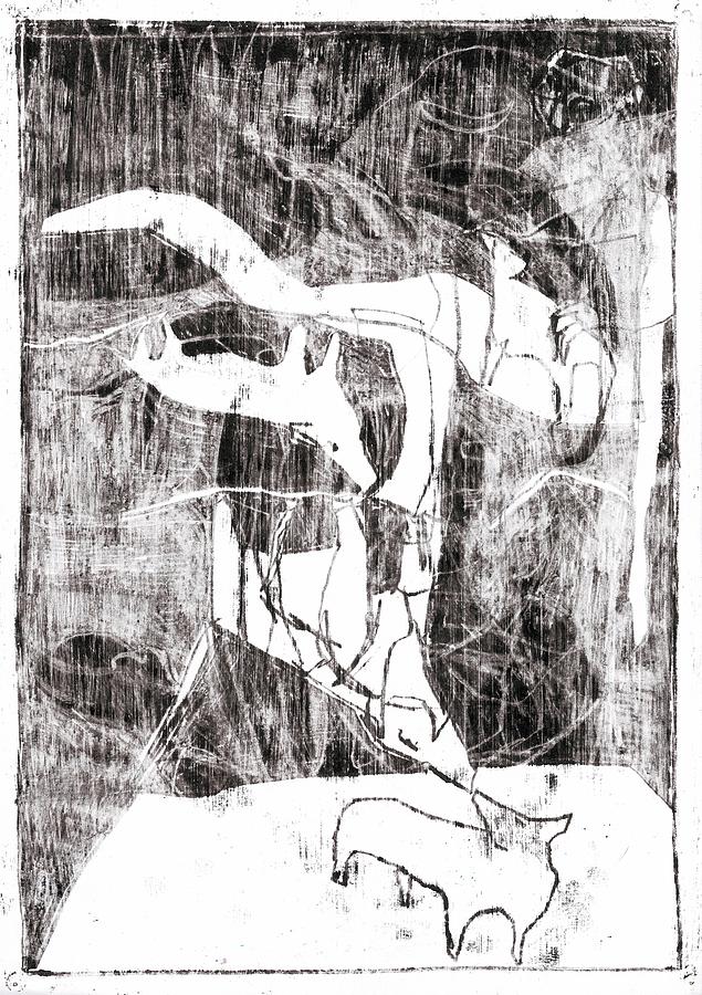 Cave dogs Drawing by Edgeworth Johnstone