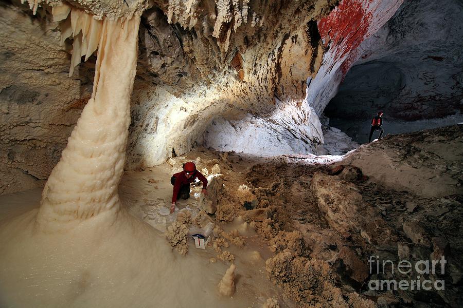Cave Research Photograph by Robbie Shone/science Photo Library