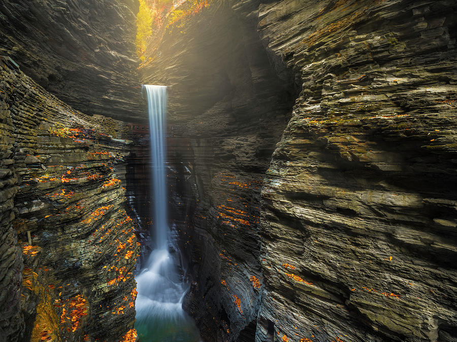 Waterfall Photograph - Cavern Cascade by Moises Levy
