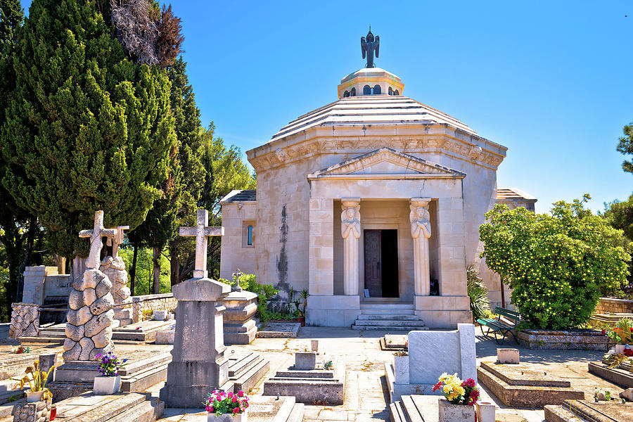 Cavtat graveyard and The Racic Mausoleum view Photograph by Brch Photography