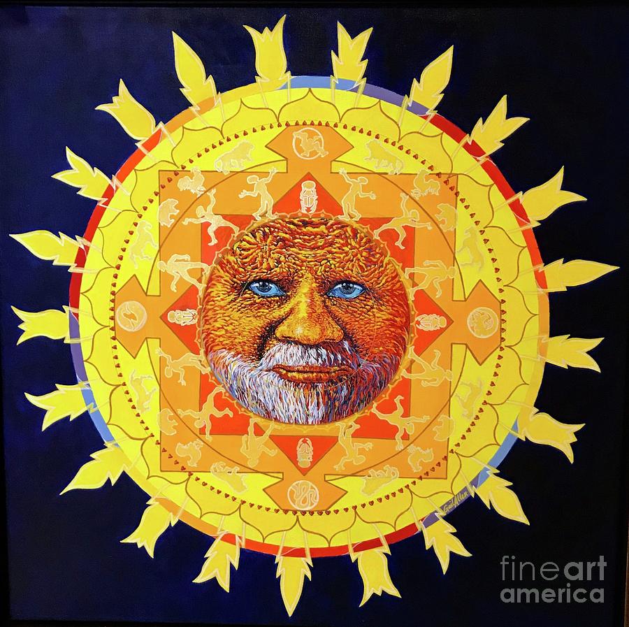 CBS Sun Mandala Painting by Gail Allen