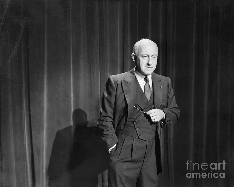 Cecil B. Demille Posing With His Hand Photograph by Bettmann