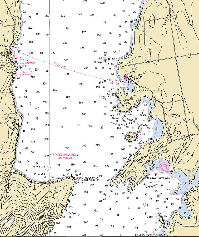 Cedar Beach-lake Champlain Nautical Chart Mixed Media by Sea Koast | Pixels