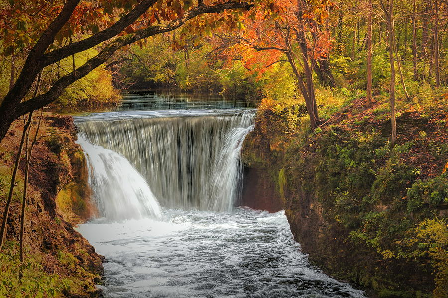 Fall Photograph - Cedarville Falls by Jack Wilson