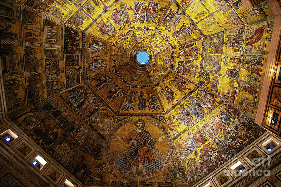 Ceiling Baptistery  Florence Italy Photograph by Wayne Moran