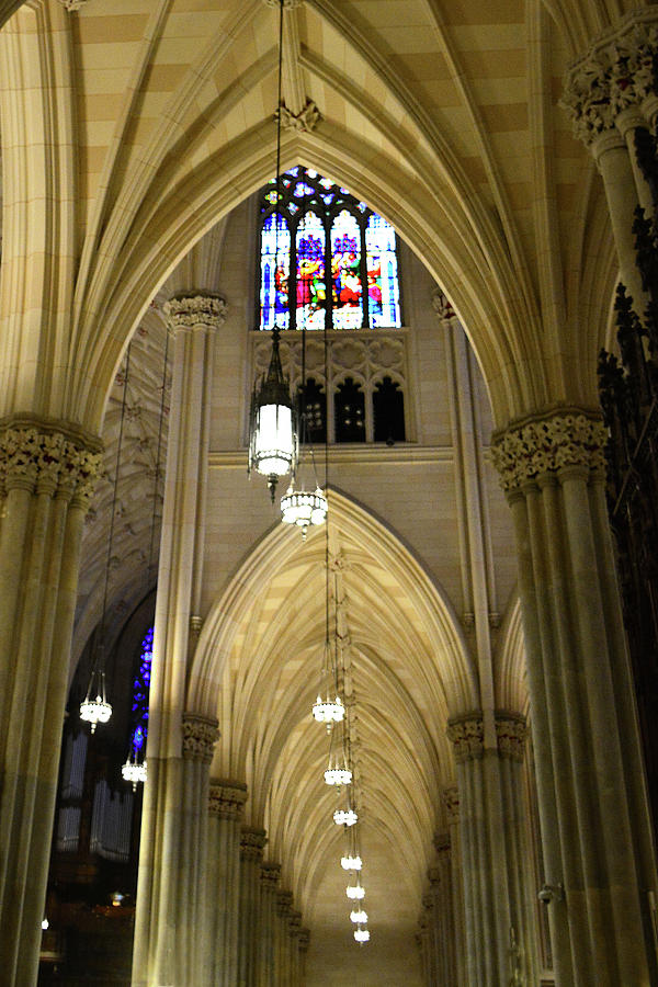 Ceiling Detail #1, St. Patricks Cathedral Photograph by Jerry Griffin