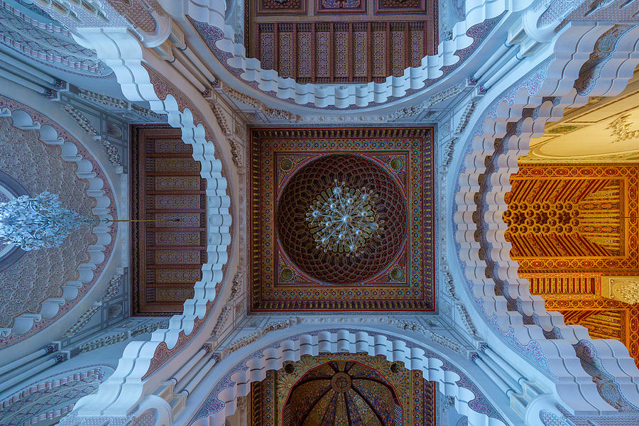 Ceiling Of Hassan II Mosque, In Casablanca Photograph by Ran Dembo