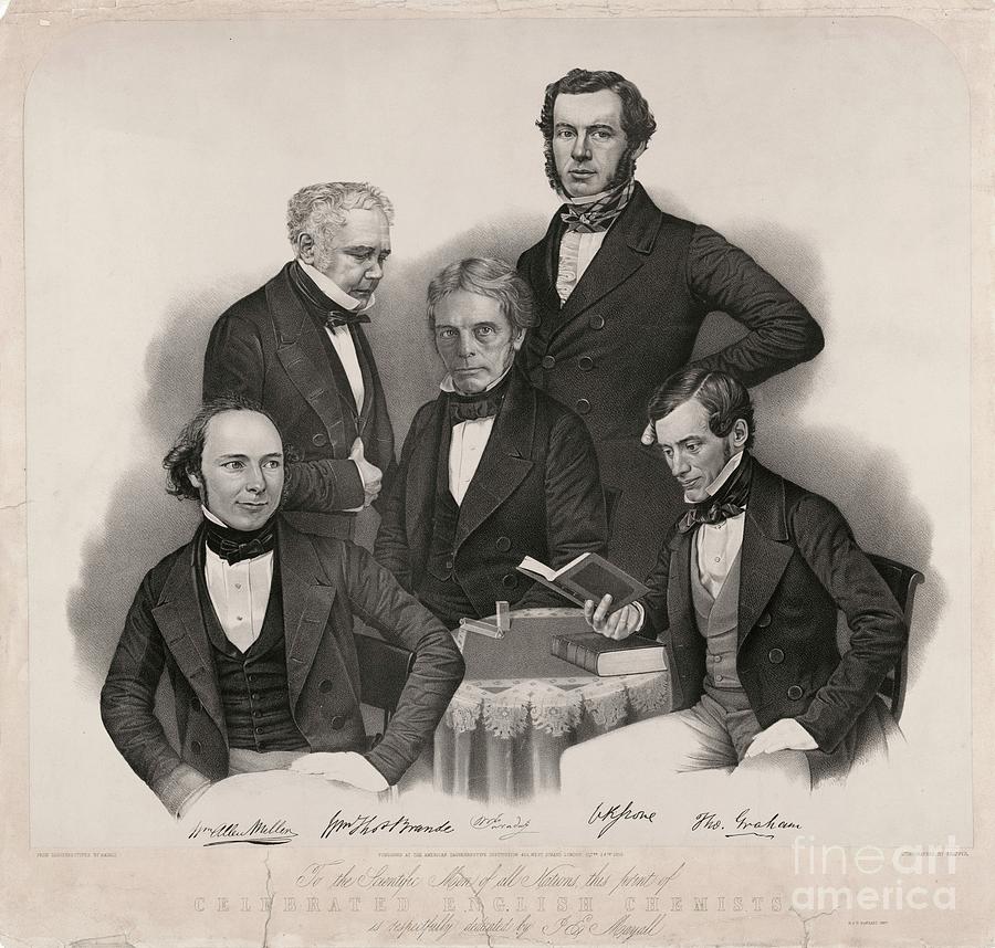Celebrated English Chemists Photograph by Library Of Congress/science Photo Library