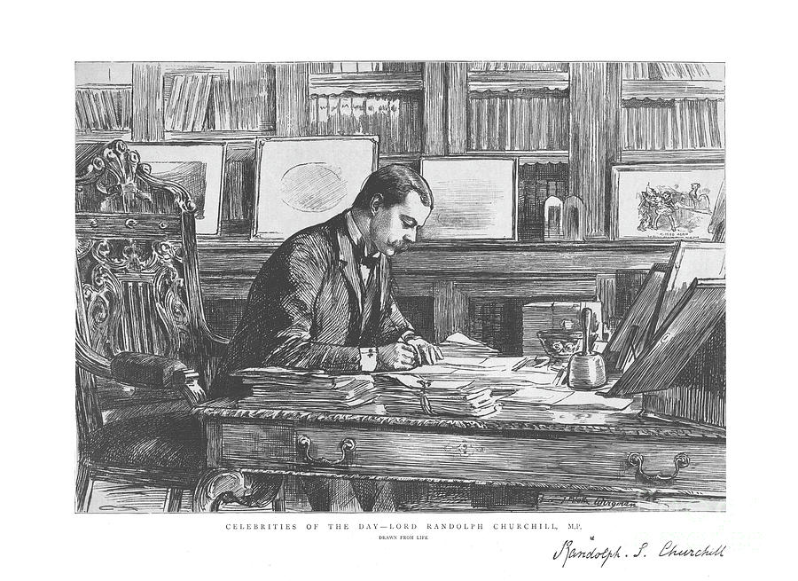 Celebrities Of The Day - Lord Randolph Drawing by Print Collector